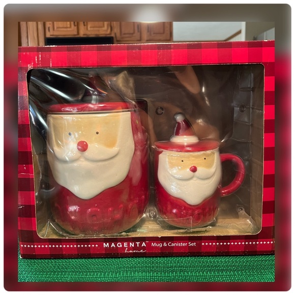 Magenta Home Other - Magenta Home-NIB-Ceramic Santa Canister & Mug Set